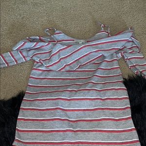 Tank top off shoulder long sleeve?